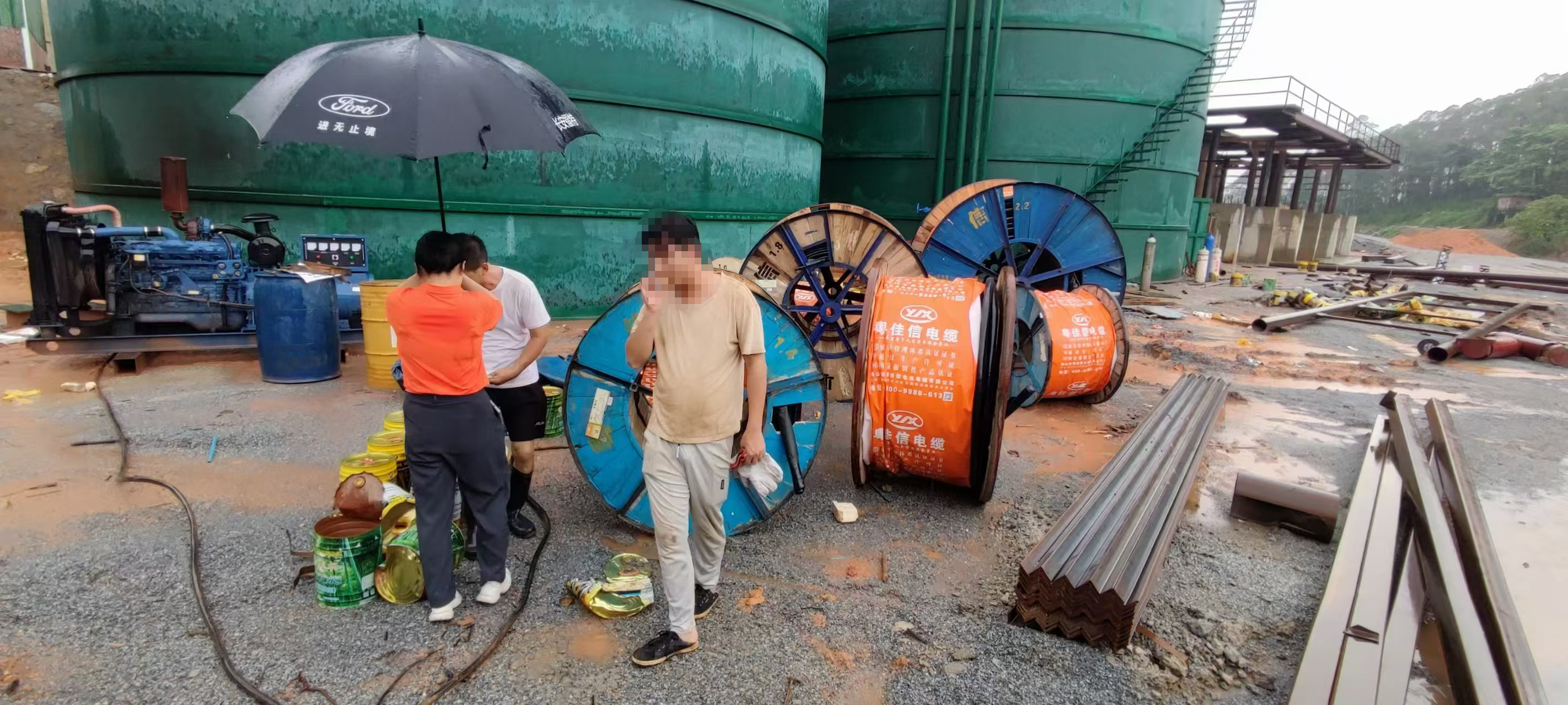 高明碎石機(jī)廠房用線（佛山市易順磊建材有限公司）